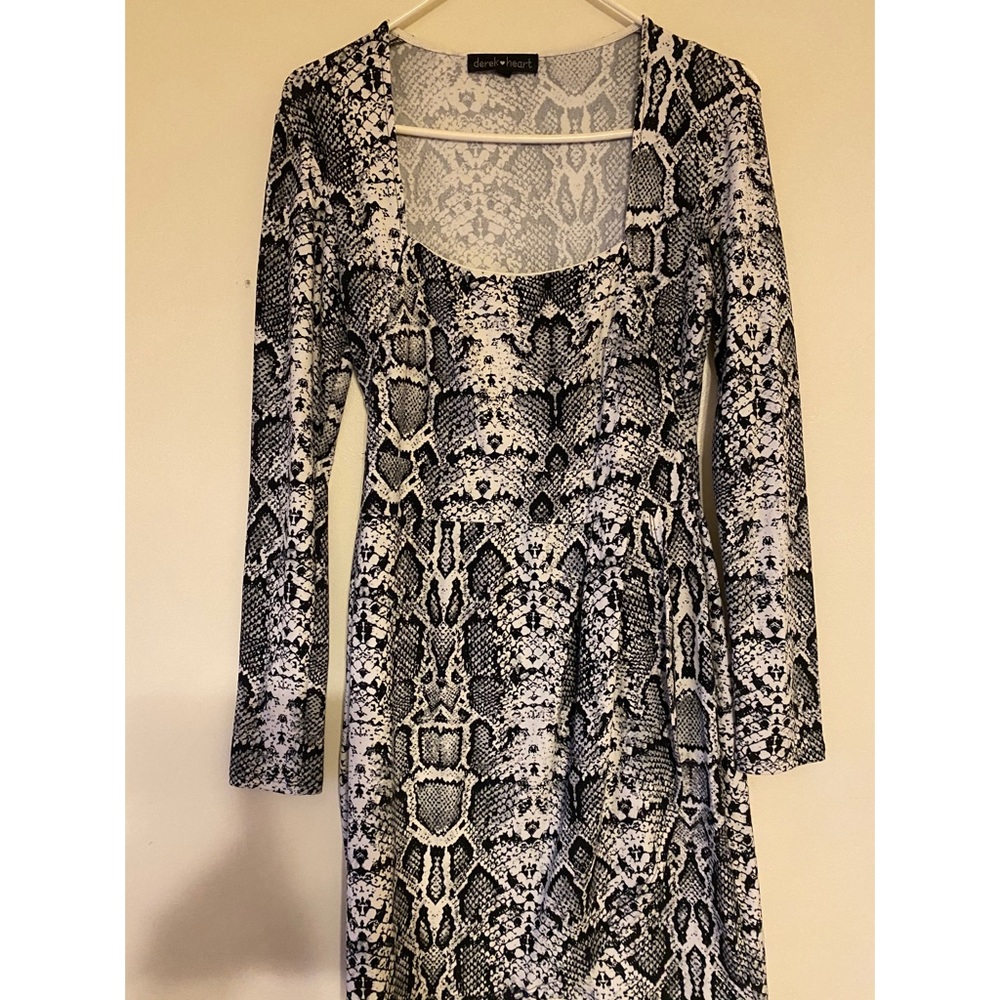 Snake Print Mini Dress.